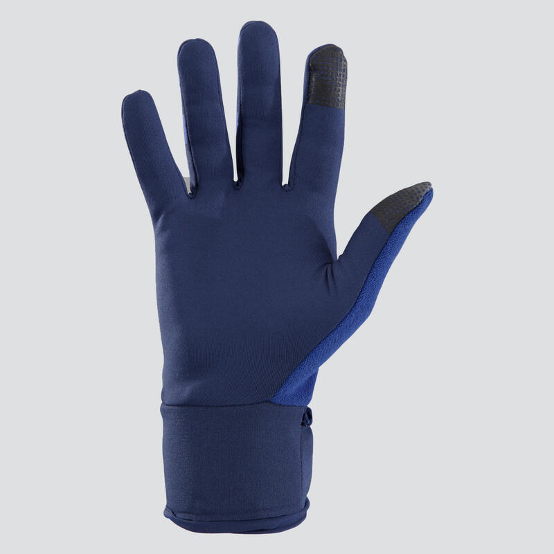 Gants de running avec moufle amovible - Evolutiv' bleu marine