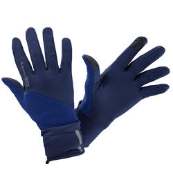 Guantes Running Evolutiv Azul Marino Manoplas Integradas