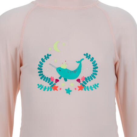 T Shirt Anti Uv Bebe Manches Longues Rose Decathlon