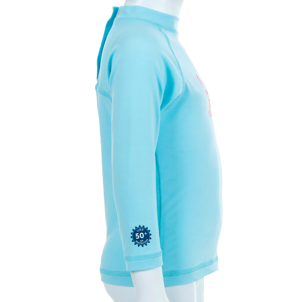 UV-Shirt NS LS - Nabaiji B hellblau Krabbe 