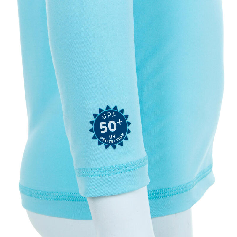 Uv-werend shirt met lange mouwen voor peuters en kleuters blauw