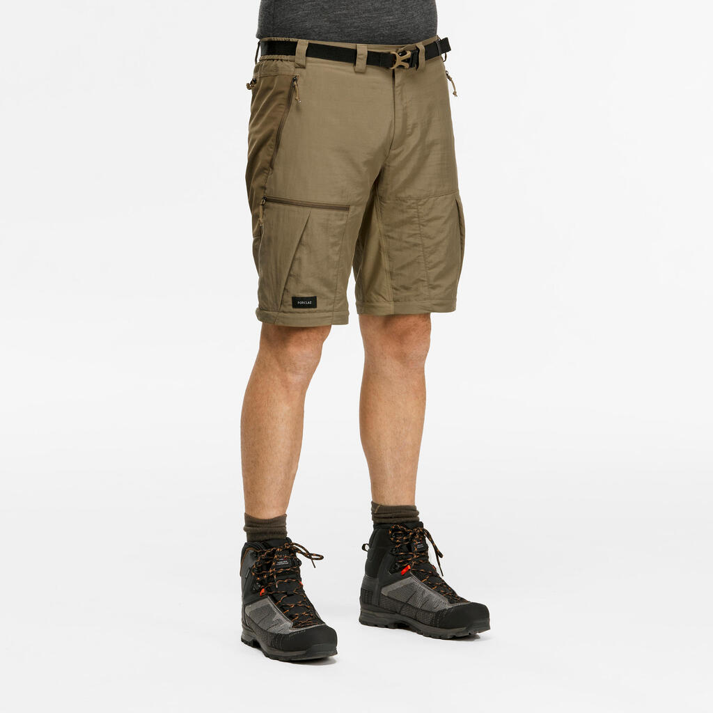Muške pantalone 2u1 za treking MT500 kaki