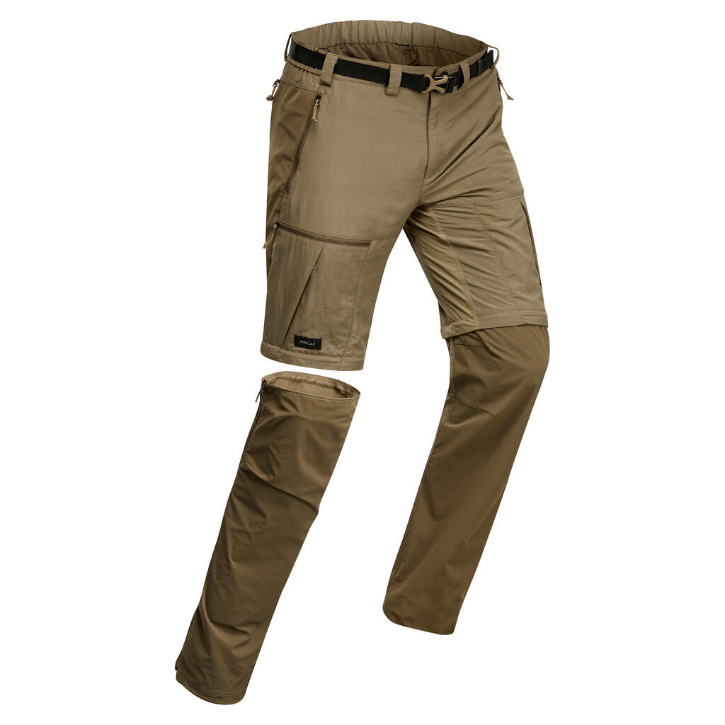 Muške pantalone 2u1 za treking MT500 kaki