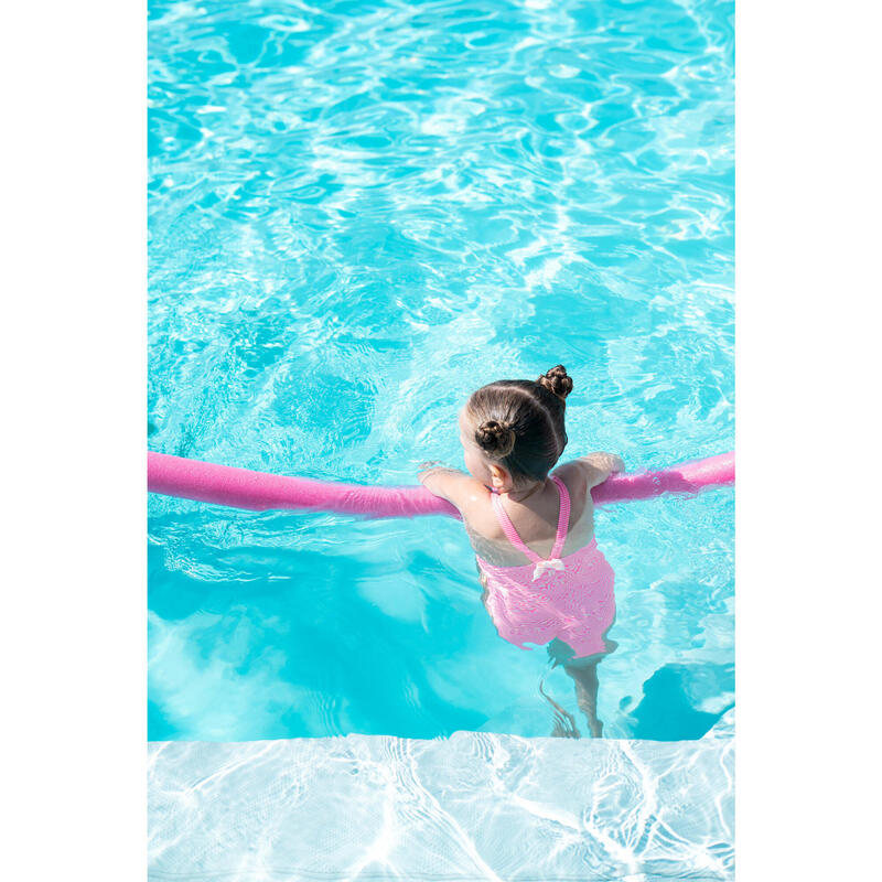 Frite piscine en mousse rose - taille 118 cm