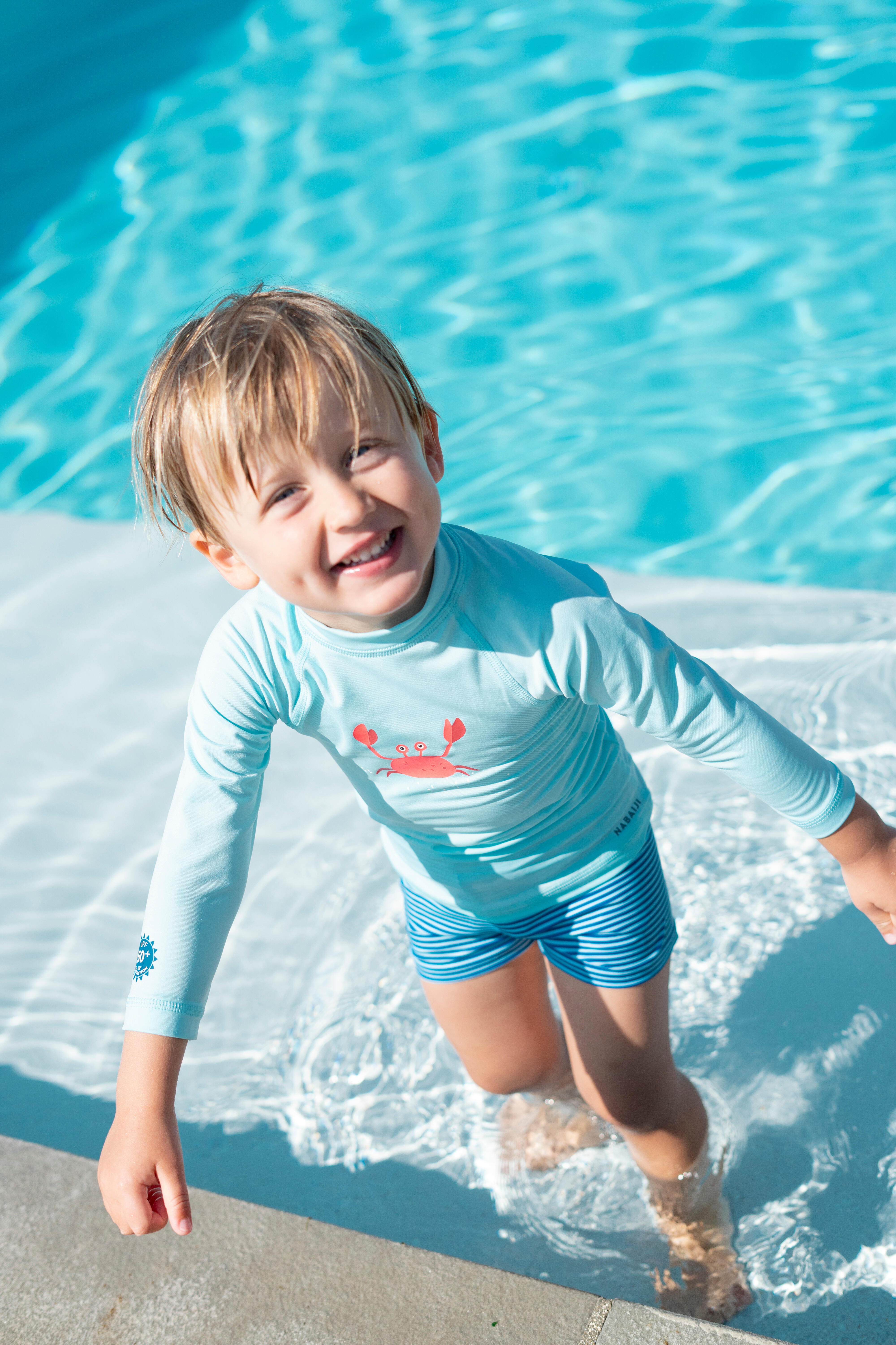 Baby Long Sleeve UV Protection T shirt Blue