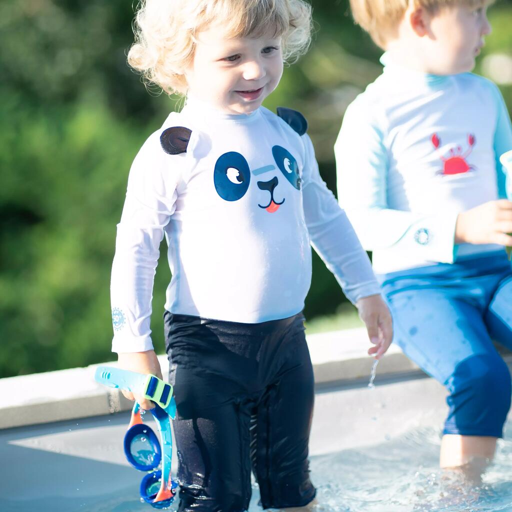 Baby / Kids' long-sleeve UV-protection swimming suit - Blue Print