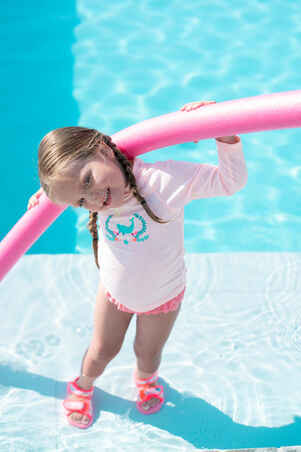 UV-Shirt langarm Babys/KleinkinderUV-Schutz 50+ rosa