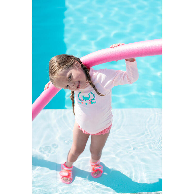 Frite piscine en mousse rose - taille 118 cm