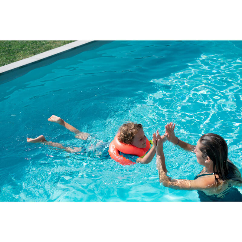 Nacken-Schwimmweste aufblasbar Kinder 19–30 kg orange