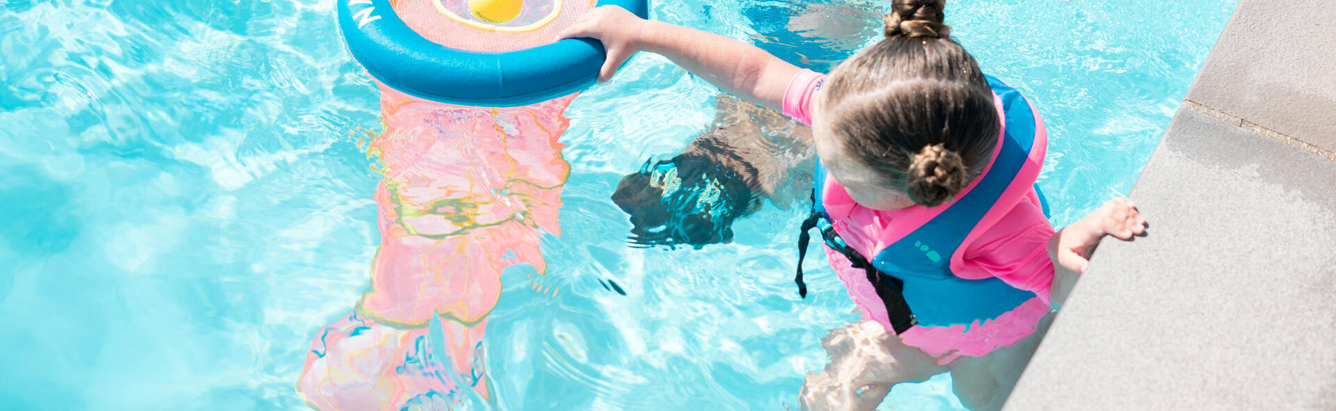 Brassard de natation avec gilet pour enfants, maintien poitrine et