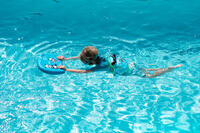 Vaikiška plaukimo lenta vaikams, mėlyna, su pandos paveikslėliu