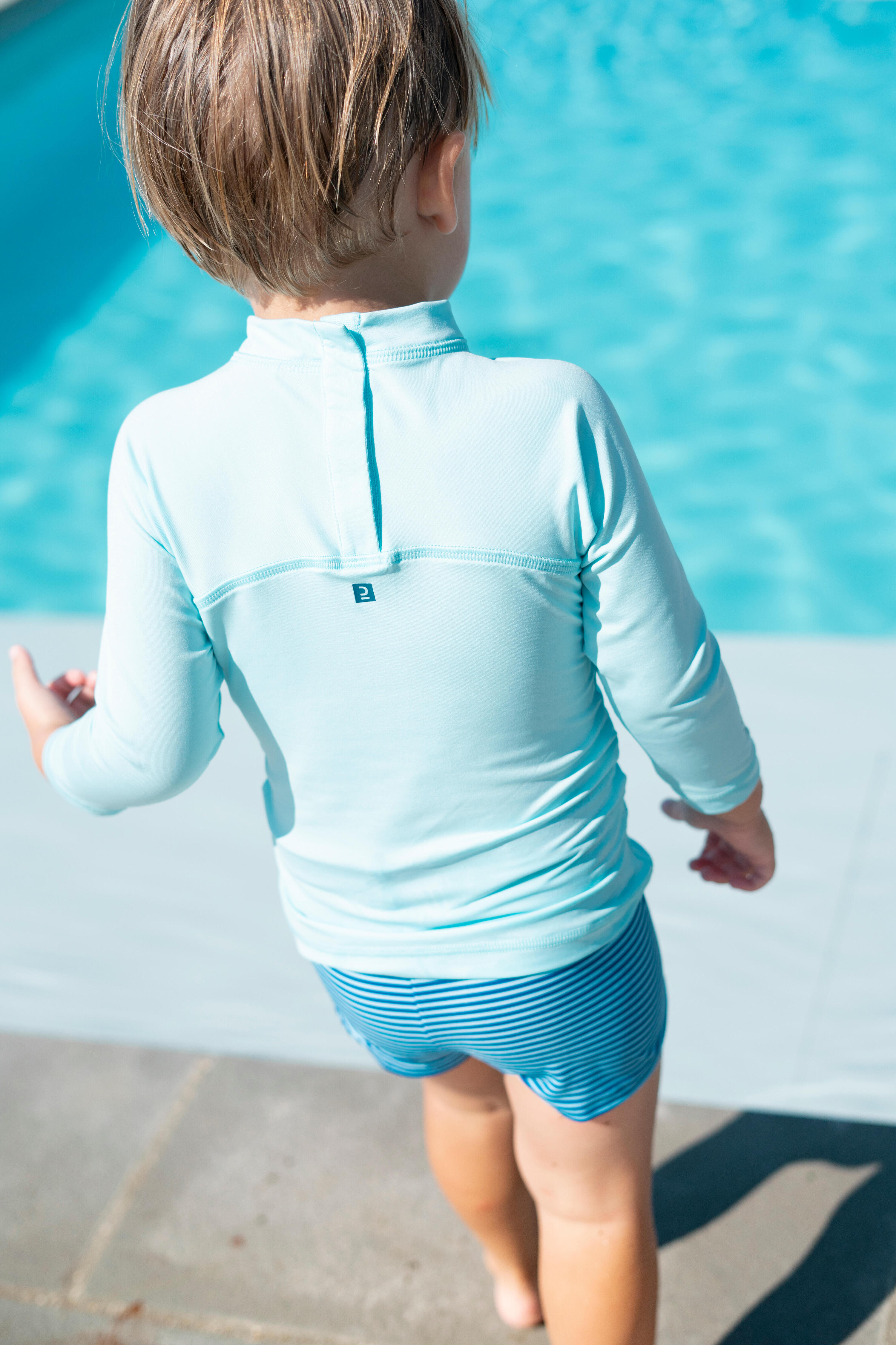 Baby / Kids' Swimming boxers - STRIPES print blue 6/6