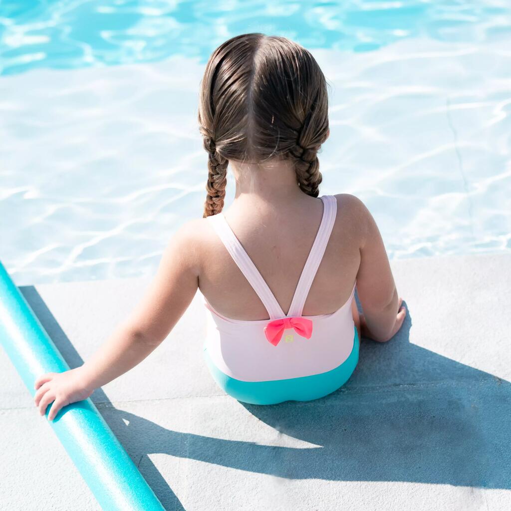 Frite piscine en mousse rose  - taille 118 cm