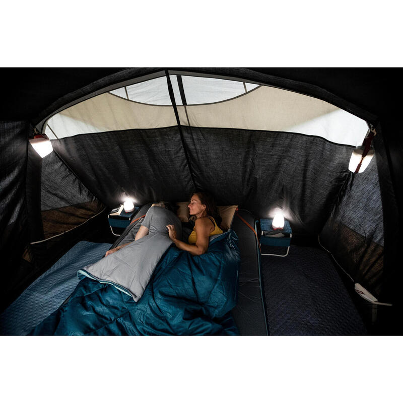Sacco a pelo doppio campeggio ARPENAZ | 10°C | 2 persone azzurro