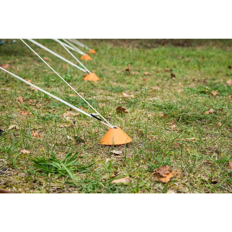 6 protezioni picchetti tenda fosforescenti arancioni