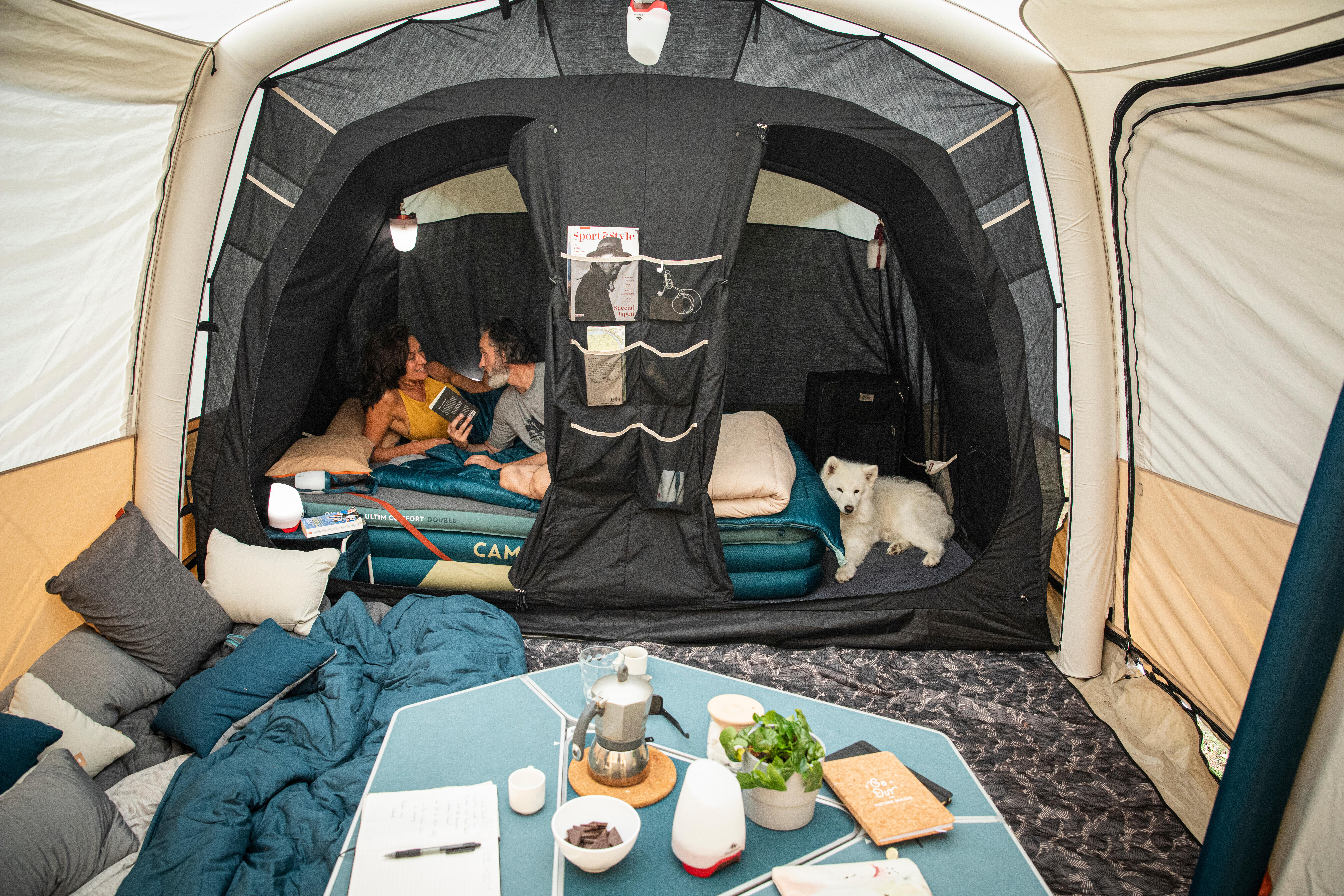 Self-Inflating Double Camping Sleeping Mat - Ultim Comfort - QUECHUA