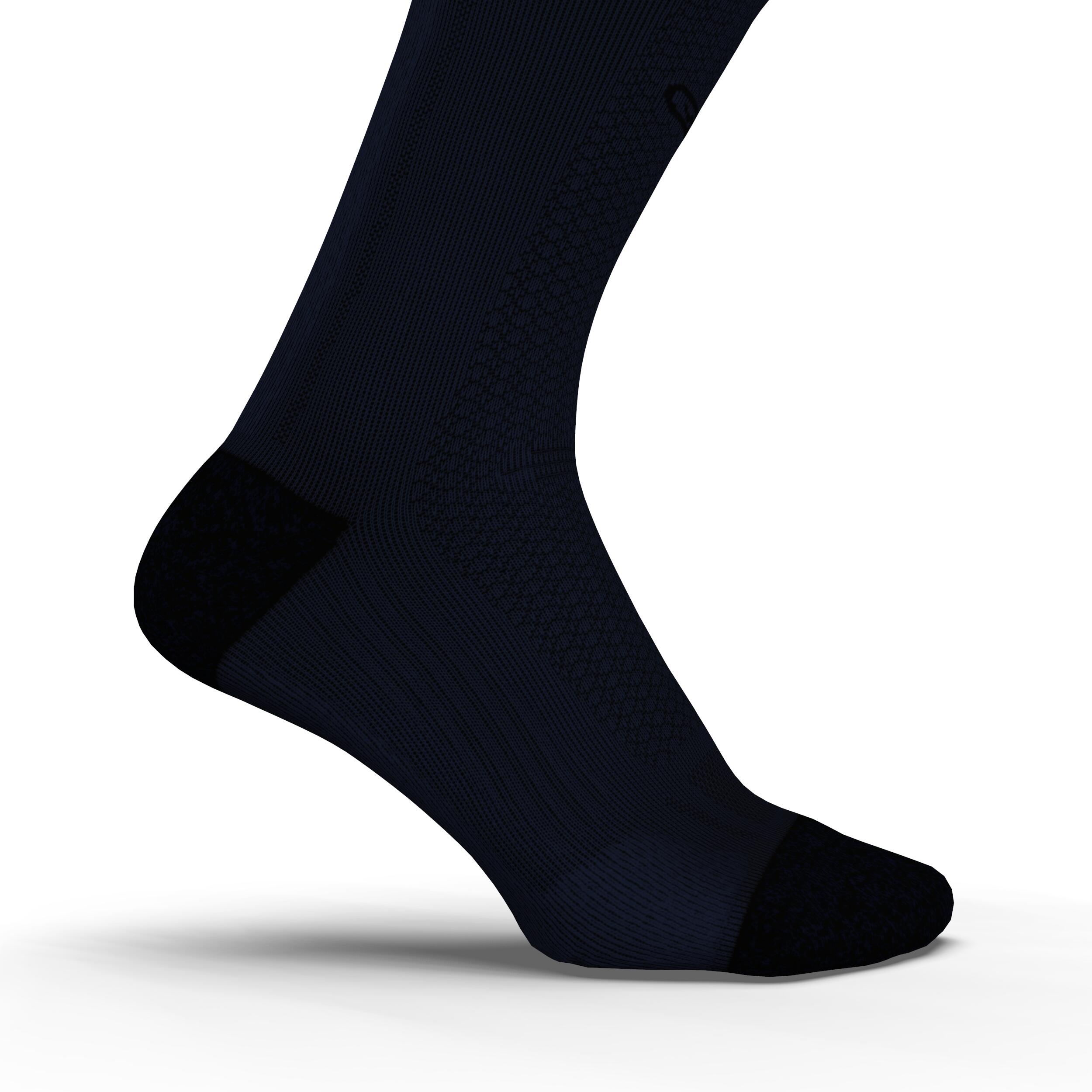 Laufsocken wadenlang Kiprun dick marineblau 4/9