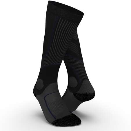 Chaussettes de compression Run noir-gris