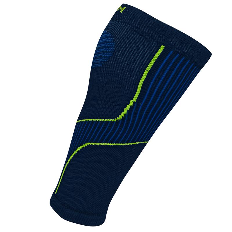 COMPRESSION RUNNING SLEEVES - BLUE/YELLOW