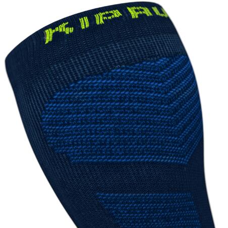 COMPRESSION RUNNING SLEEVES - BLUE/YELLOW