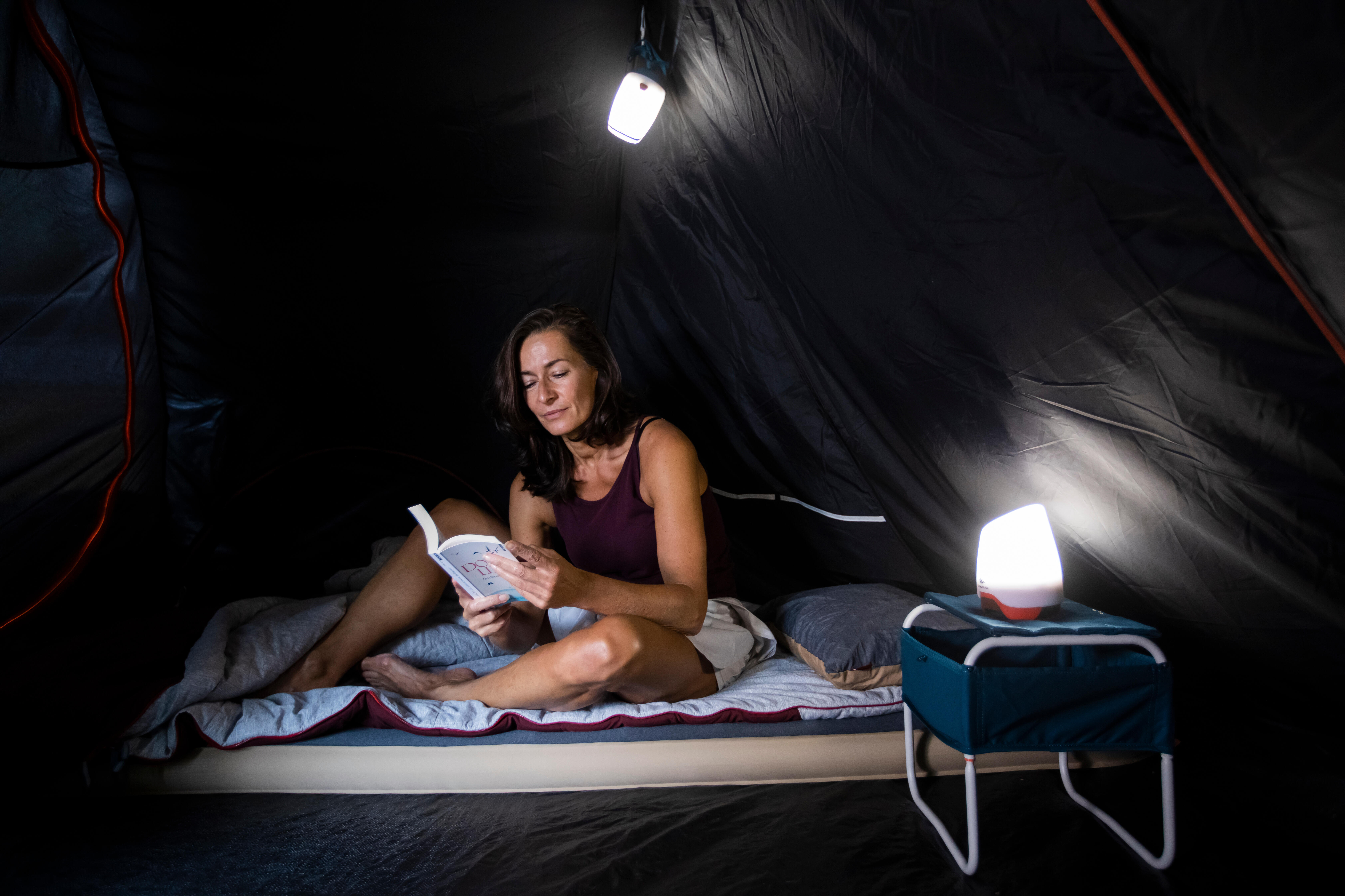 Camping Bedside Table Compact QUECHUA Decathlon