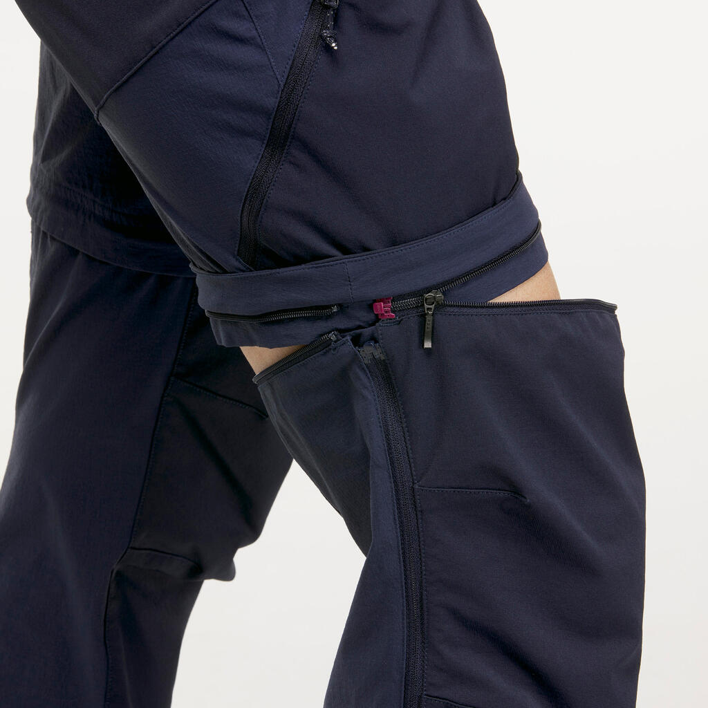 Convertible mountain trekking trousers - Women's TREKKING 500 - dark grey