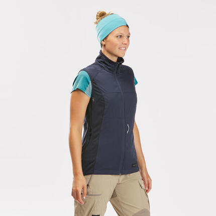 Chaleco de montaña y trekking cortaviento Mujer Forclaz Trek500