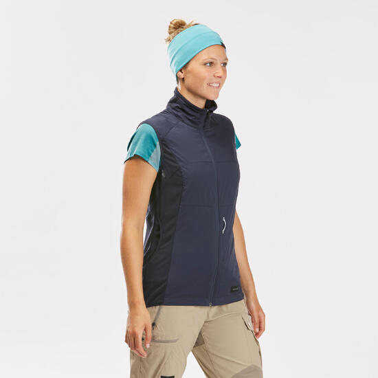 Chaleco de montaña y trekking cortaviento Mujer Forclaz Trek500