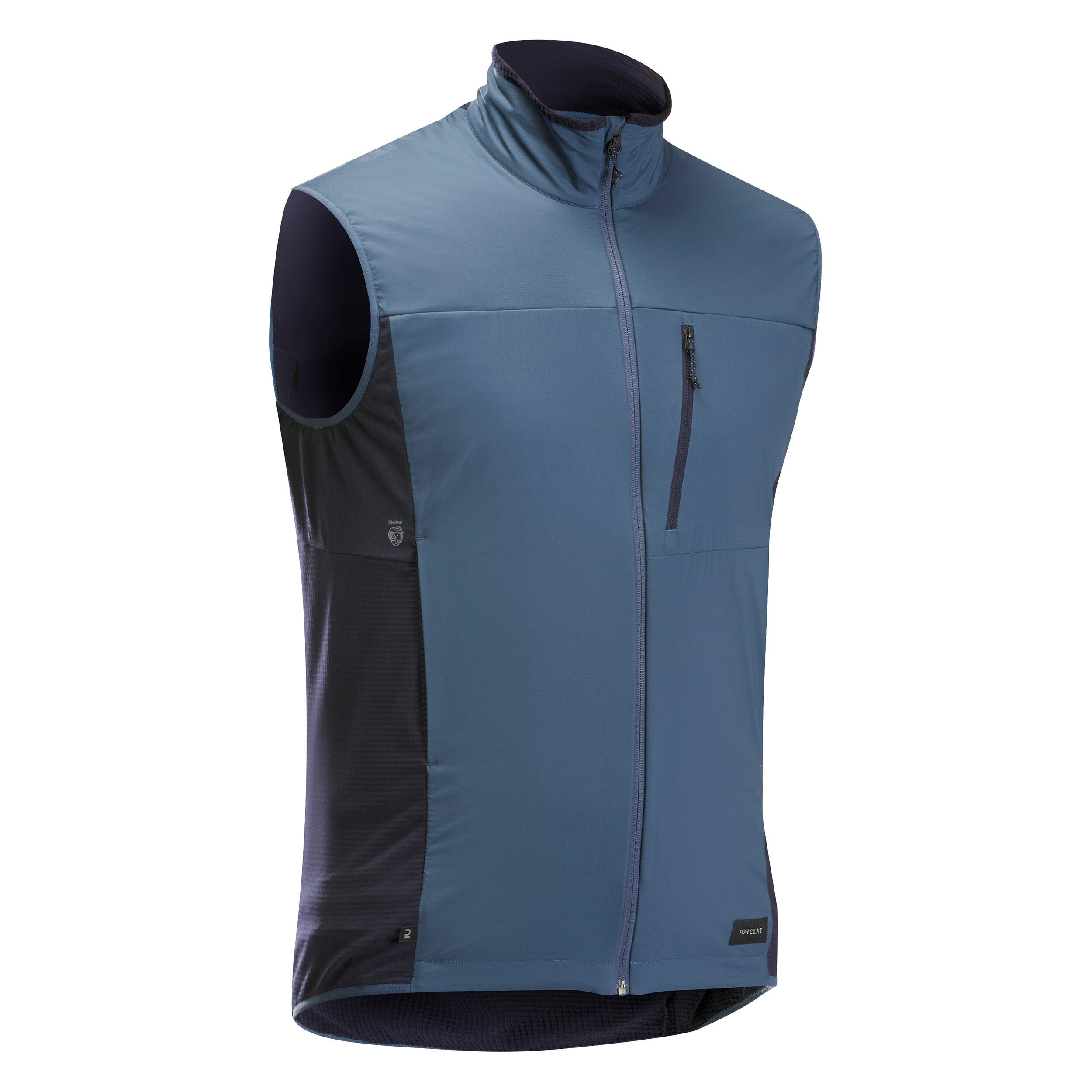 Men Trekking Windbreaker Gilet MT500 Blue
