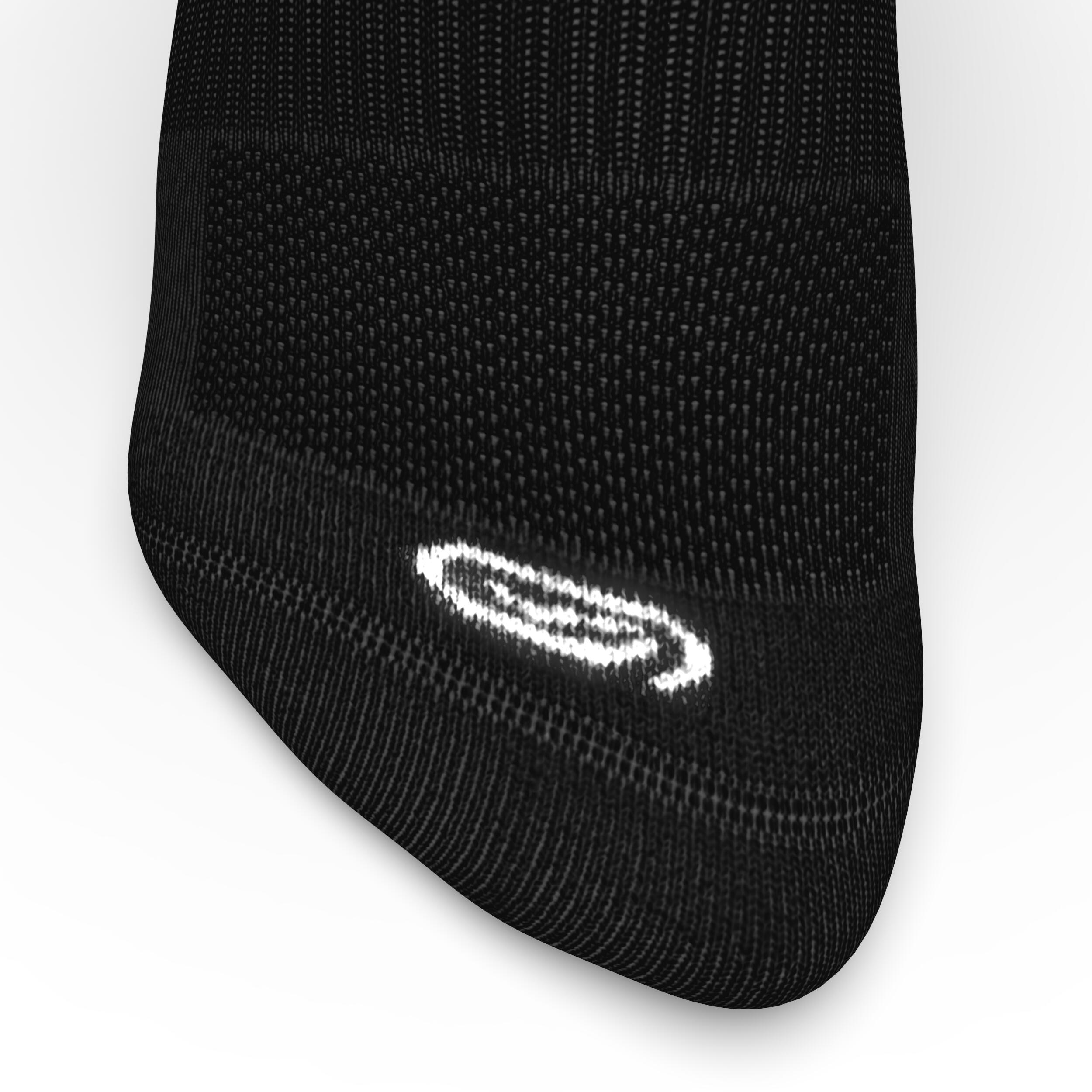 COMFORT MID SOCK X2 BLACK smoked black, Kiprun Decathlon