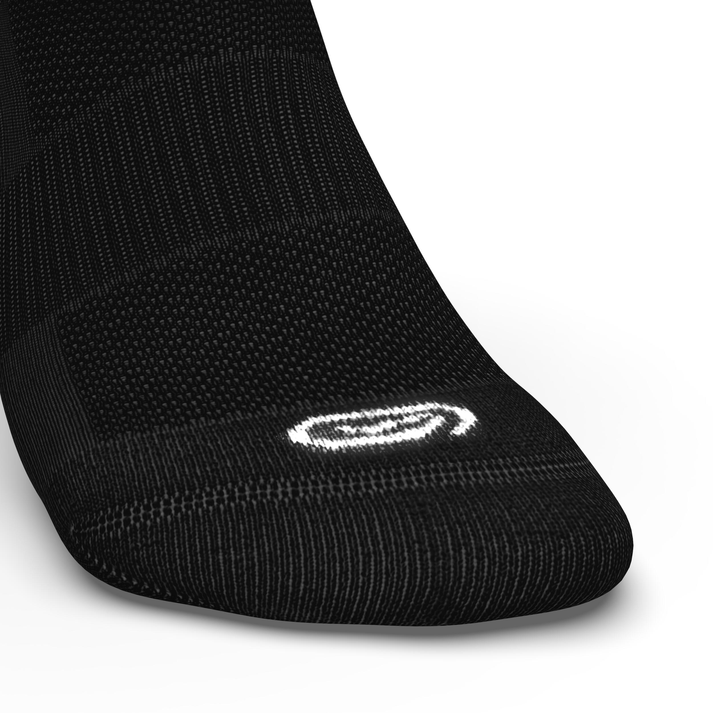 COMFORT MID SOCK X2 BLACK smoked black, Kiprun Decathlon