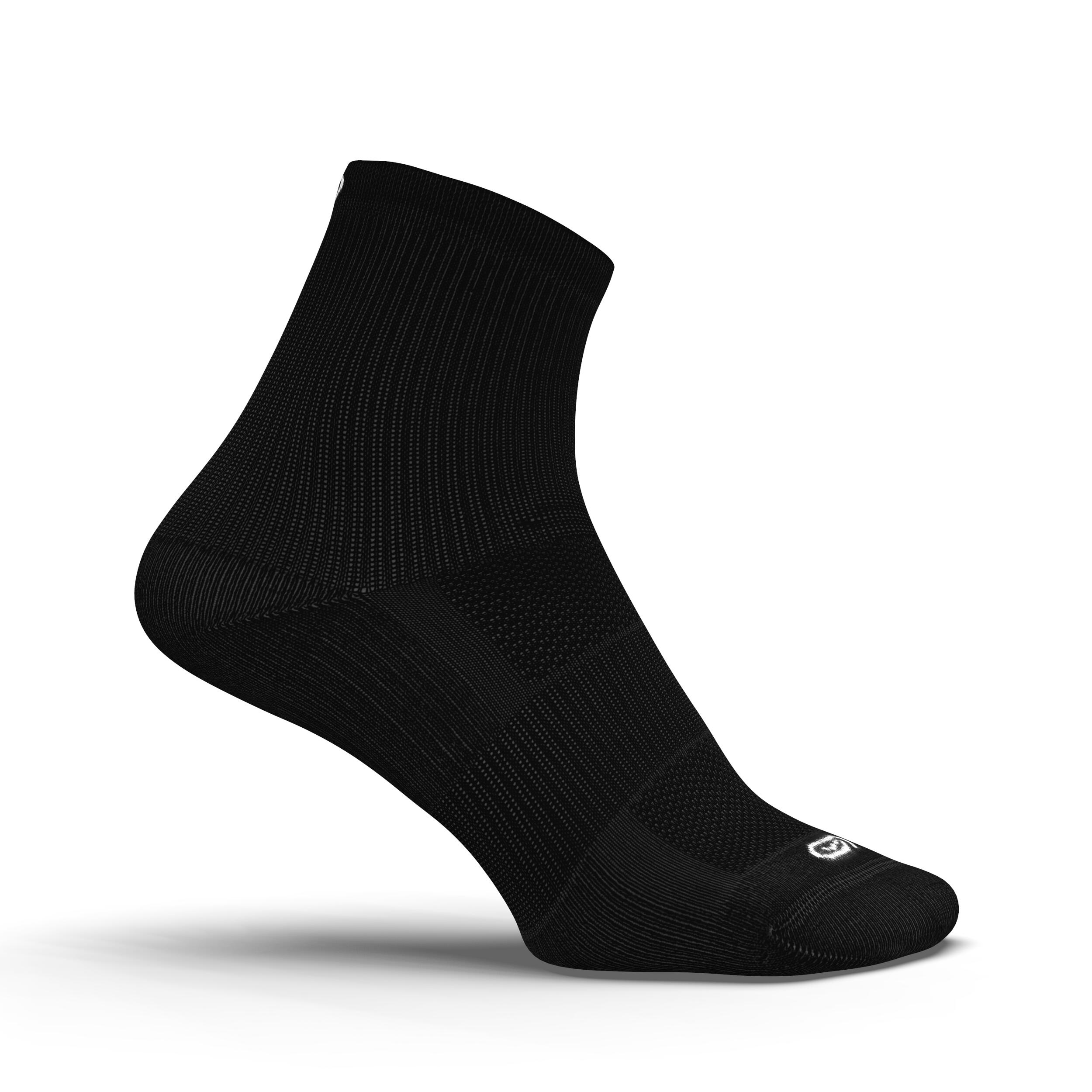 CHAUSSETTES DE RUNNING MI-HAUTEURS CONFORT X2 NOIRES 5/9