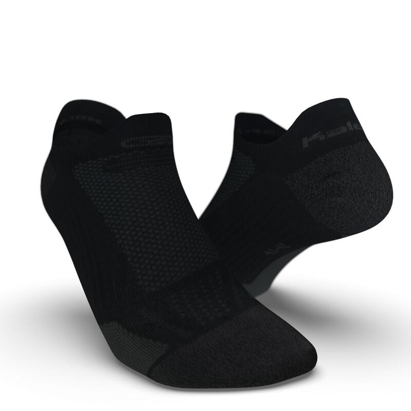 CHAUSSETTES DE RUNNING INVISIBLES FINES KIPRUN NOIRES