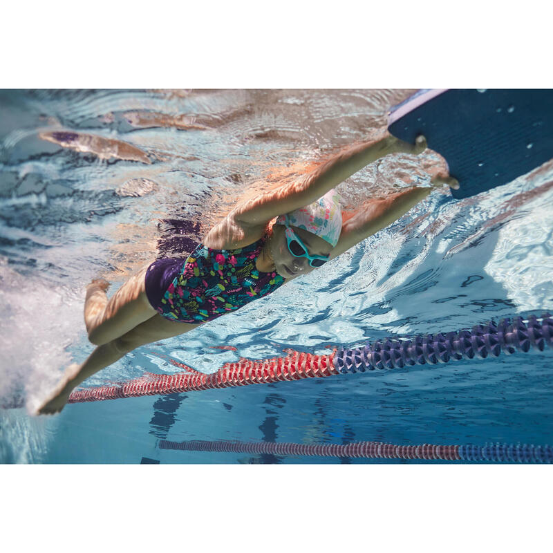 Dívčí plavky jednodílné Kamiye Print Alg modro-růžové