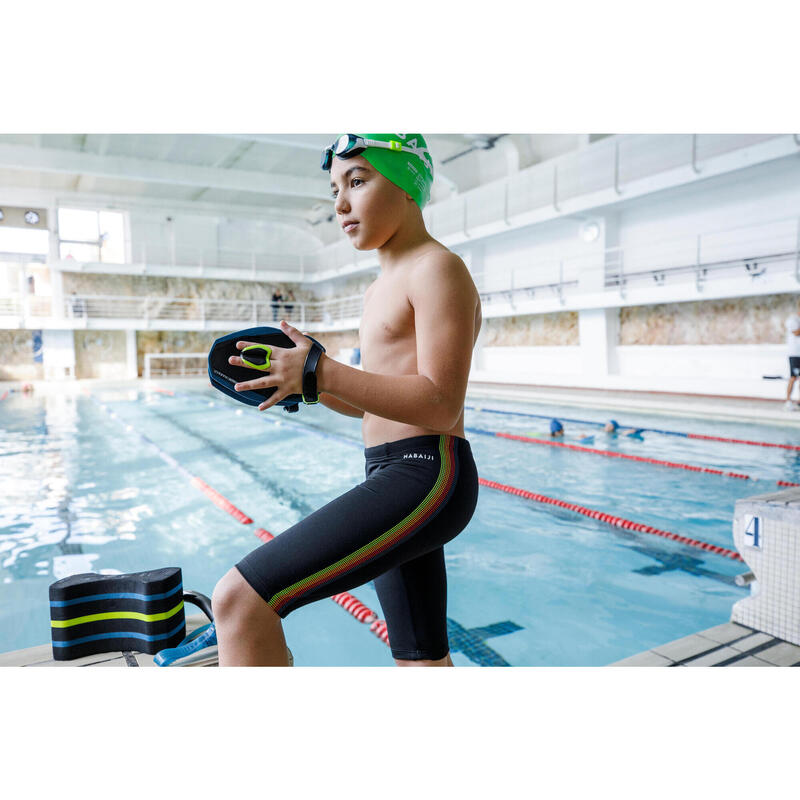 Schwimmpaddles Grösse S - Quick'In 500 blau/gelb