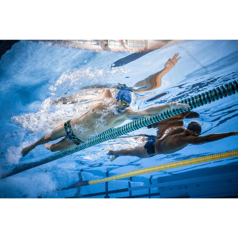 Bañador Hombre natación bóxer Nabaiji negro verde