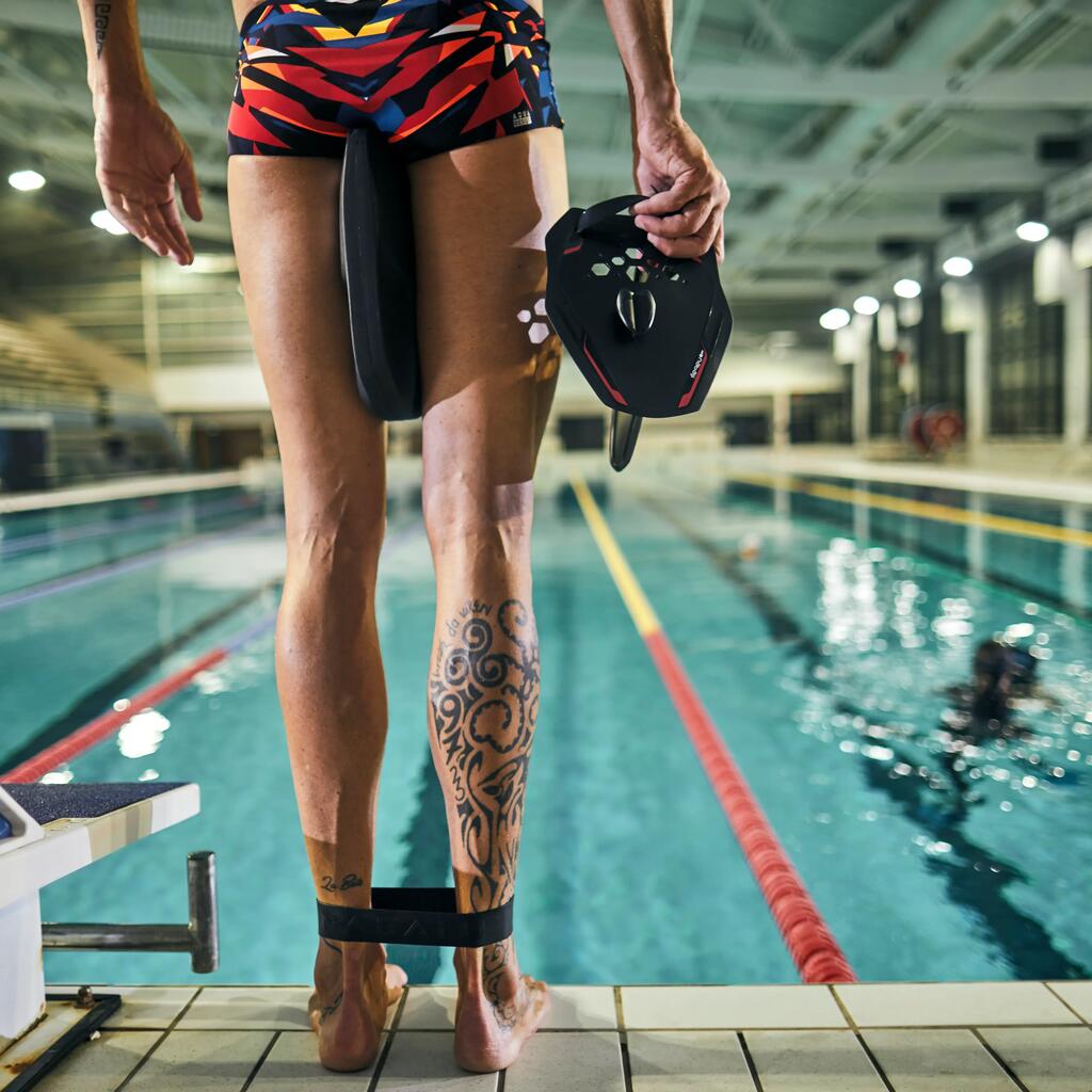 ELASTIQUE DE NATATION POUR CHEVILLES 900 NOIR