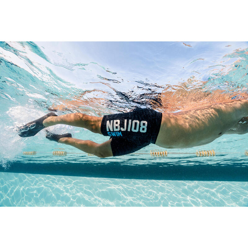 Pánské plavecké kraťasy Swimshort 100 dlouhé černo-modré
