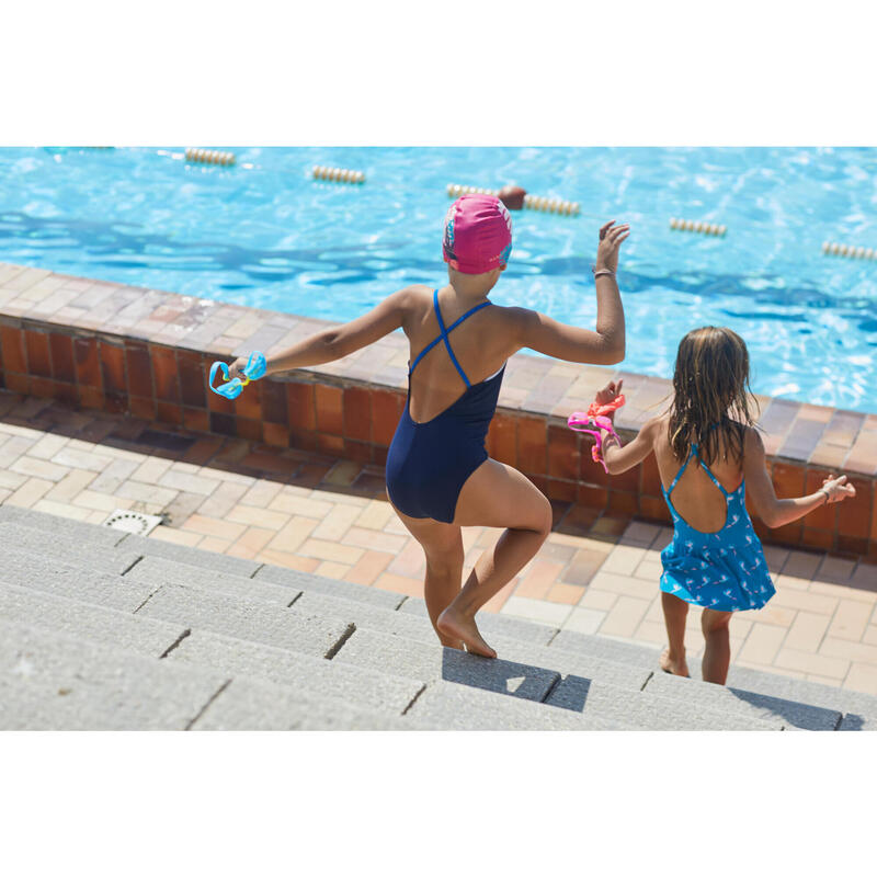 Zwembadpak voor meisjes Lila Bird marine