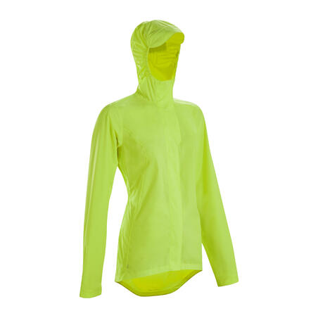 Žuta ženska kišna jakna za biciklizam LZO 120