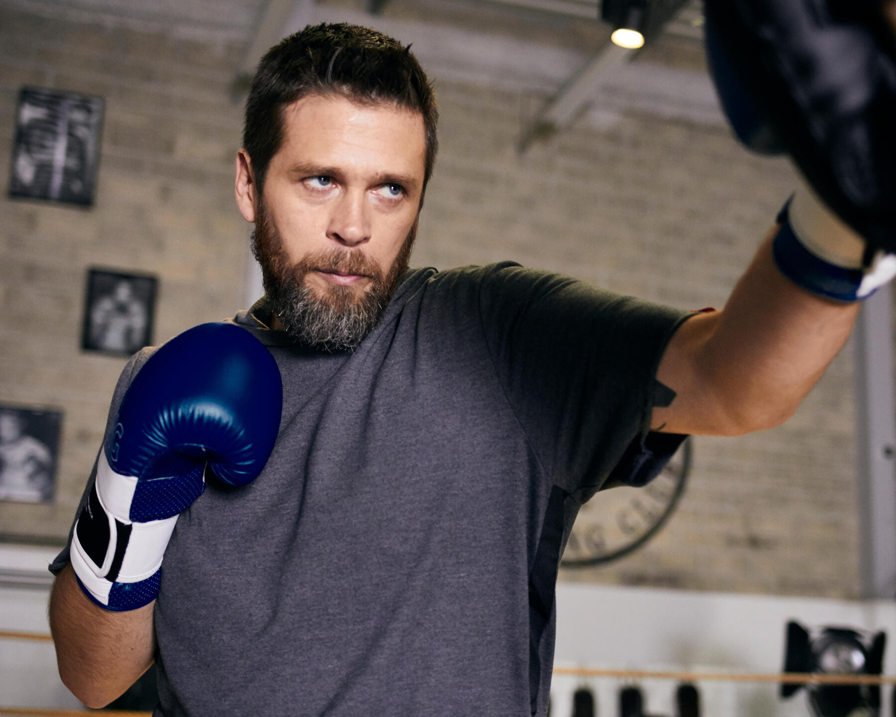 Boxer mit Boxhandschuhe