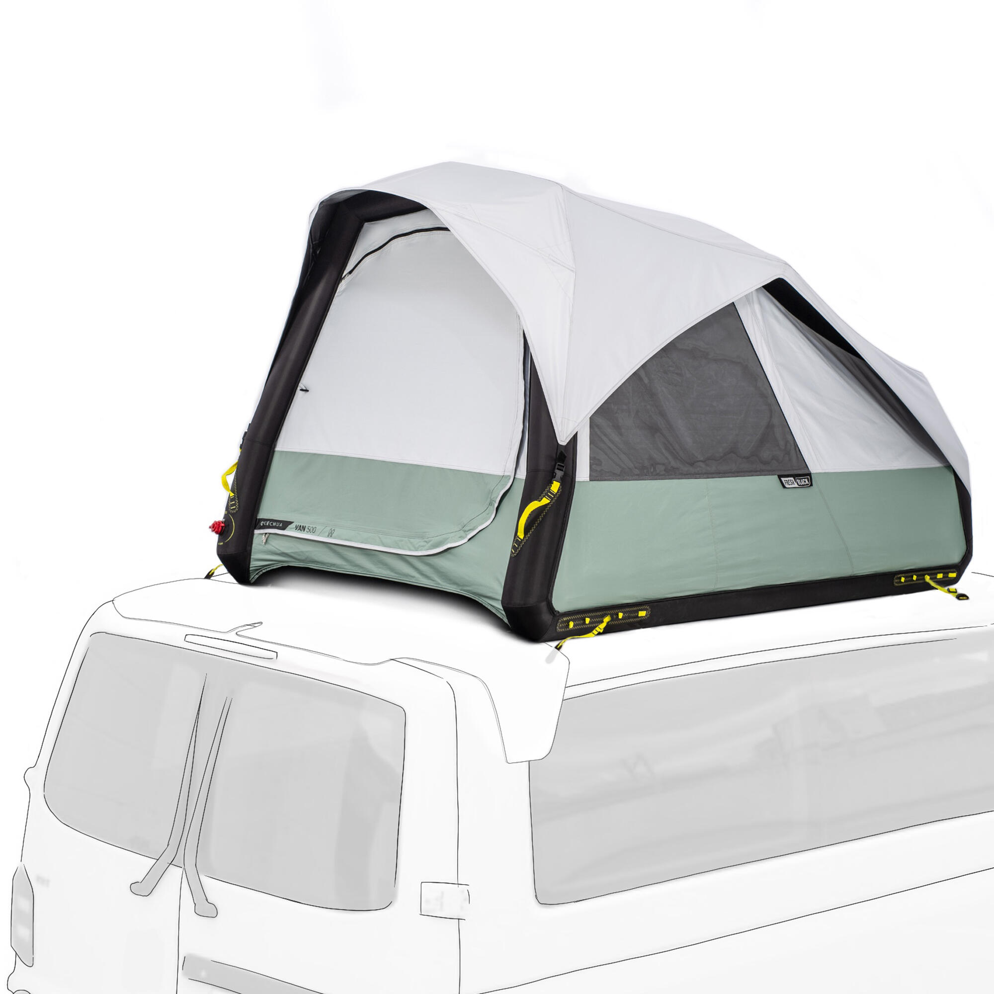 dachzelt für vw tiguan 2 Personen für dein Auto split-arrow Color:Blue Sackmarkise mit Airtube Sky
