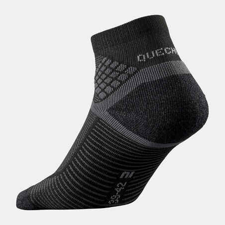 Κάλτσες πεζοπορίας - Hike 500 Mid 2 ζεύγη - Μαύρο