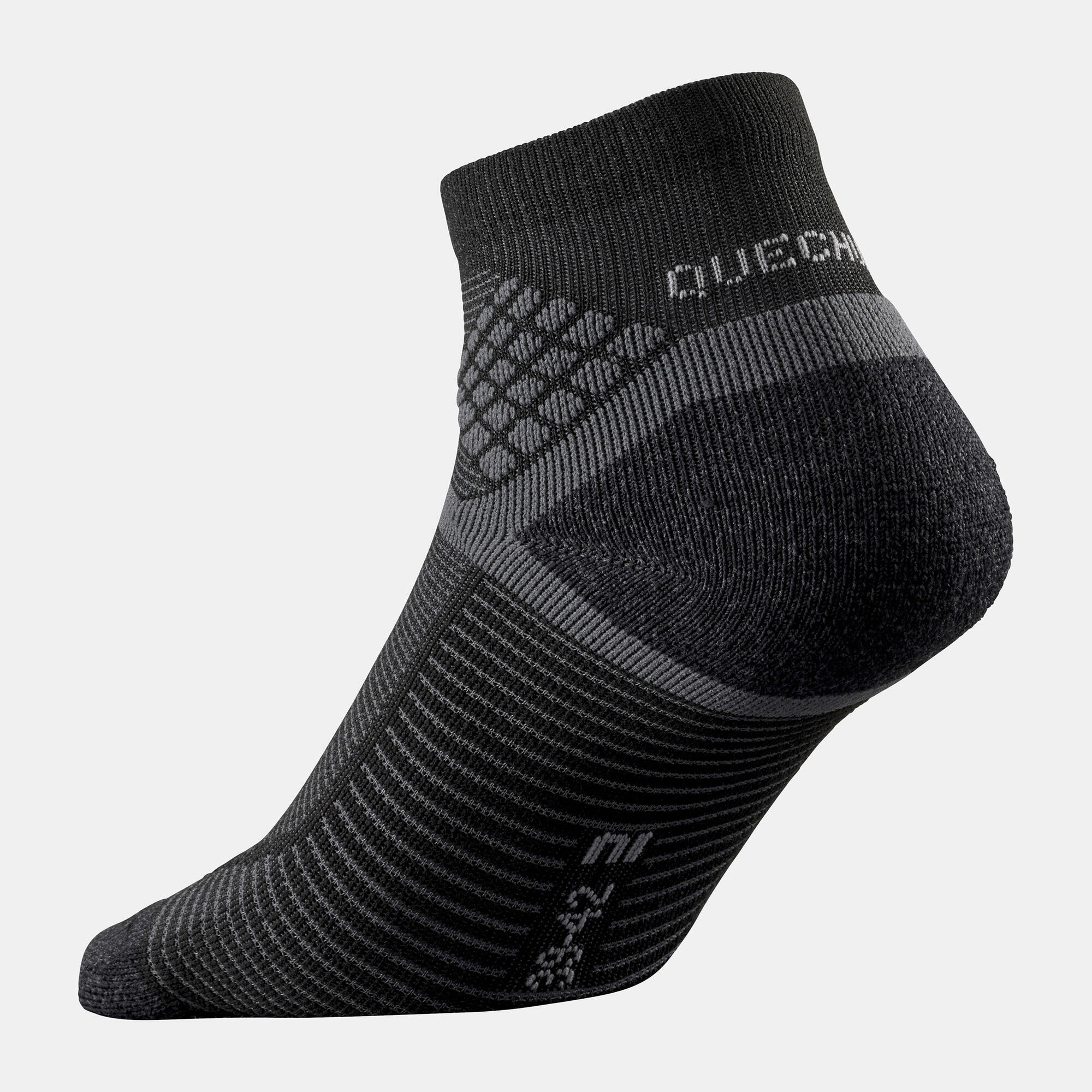 Hiking socks - Hike 500 Mid black x2 pairs