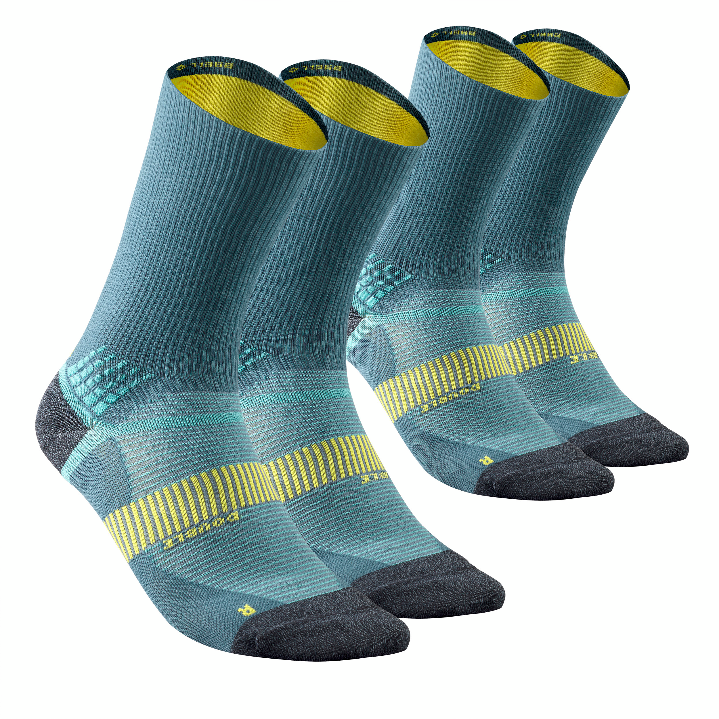 Chaussettes randonnée - Hike 520 Double High Bleu x2 paires