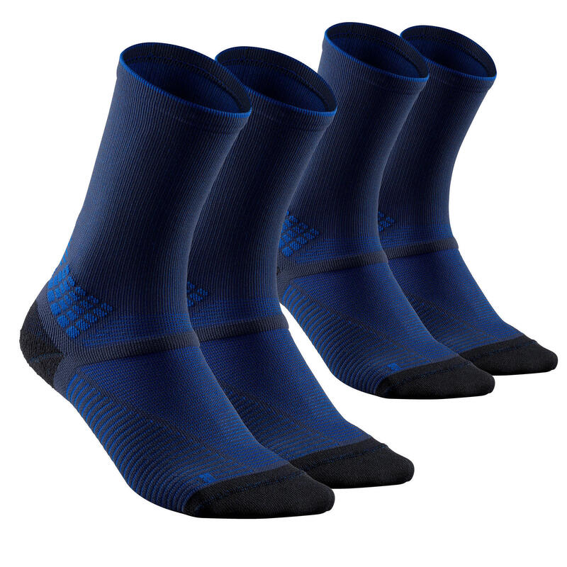 Pack de 2 pares de calcetines altos para hombre en viscosa azul