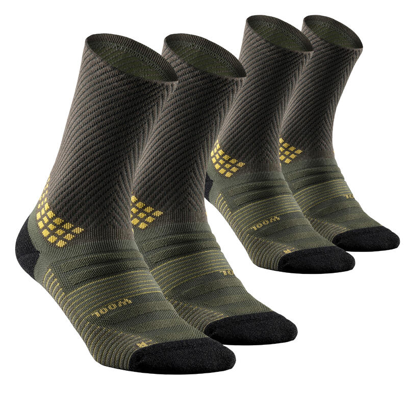 QUECHUA Çorap - Haki - 2 Çift - Hike High 900 VA6362 QUECHUA Çorap - Haki - 2 Çift - Hike High 900 VA6362