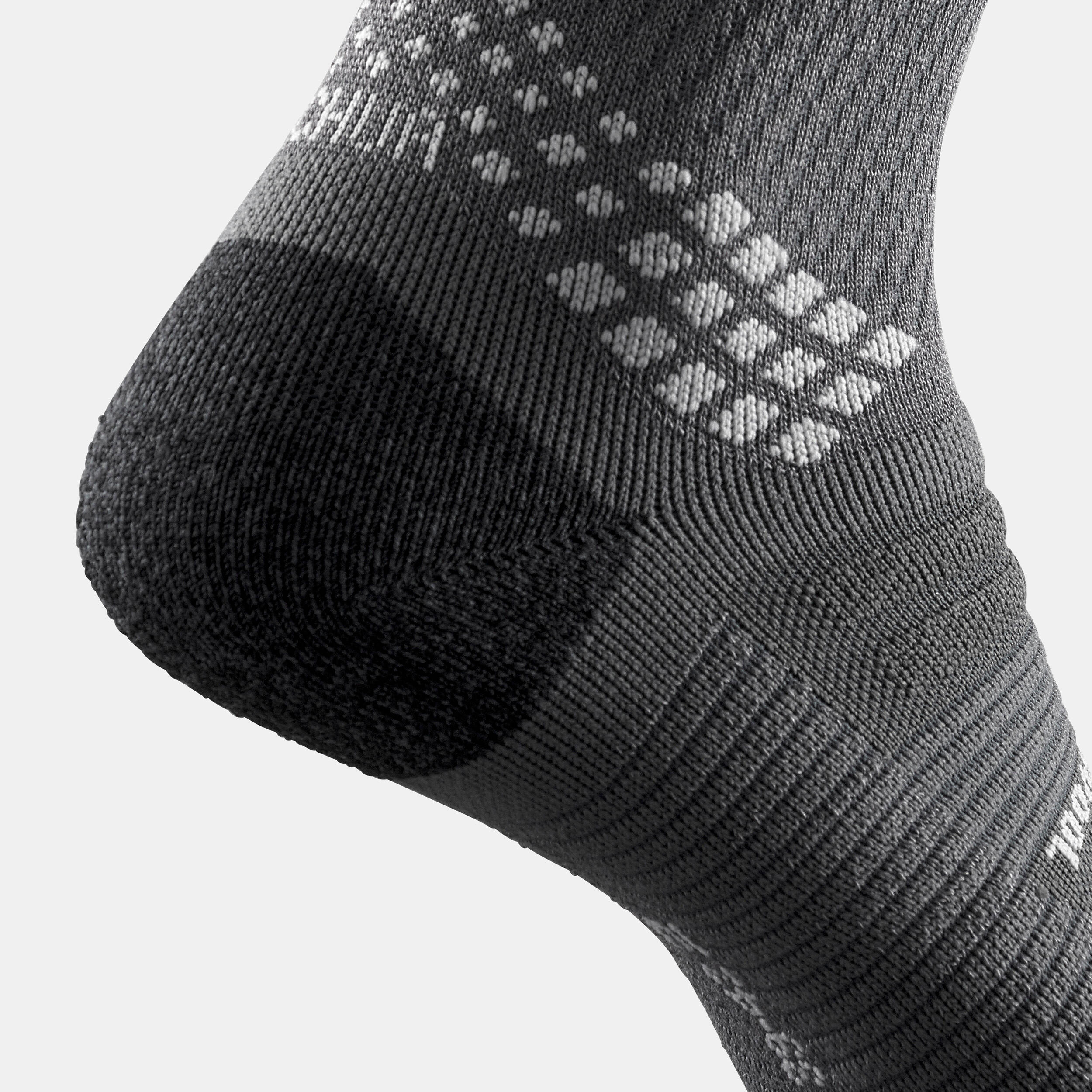 2-Pack Hiking Socks in merino wool - Hike 900 Black - QUECHUA