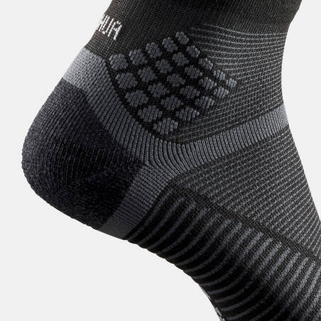 Hiking socks - Hike 500 Mid Black x2 pairs 