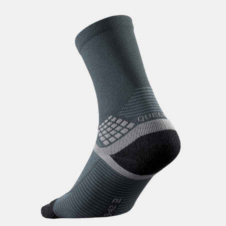 Hiking socks - Hike 500 High Black x2 pairs 
